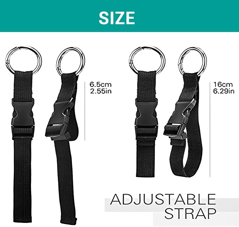 Yopolaz 2 Pack Add a Bag Luggage Straps - Adjustable Suitcase Belts Travel Accessories - Jacket Gripper Arm Saver Easy to Carry Your Extra Bags (Black) - Image 3